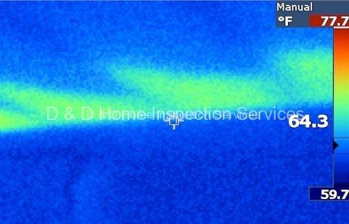 Thermal Image of missing Insulation