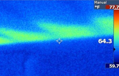 Thermal Image of missing Insulation